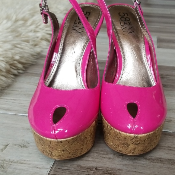 58 and Lex NY & C Platform Peep Toe Pumps - Picture 2 of 7